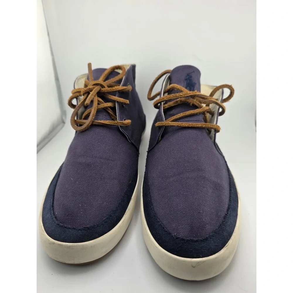 Polo Ralph Lauren Erwin Chukka Sneakers Boots Navy Canvas Men's 11.5D
